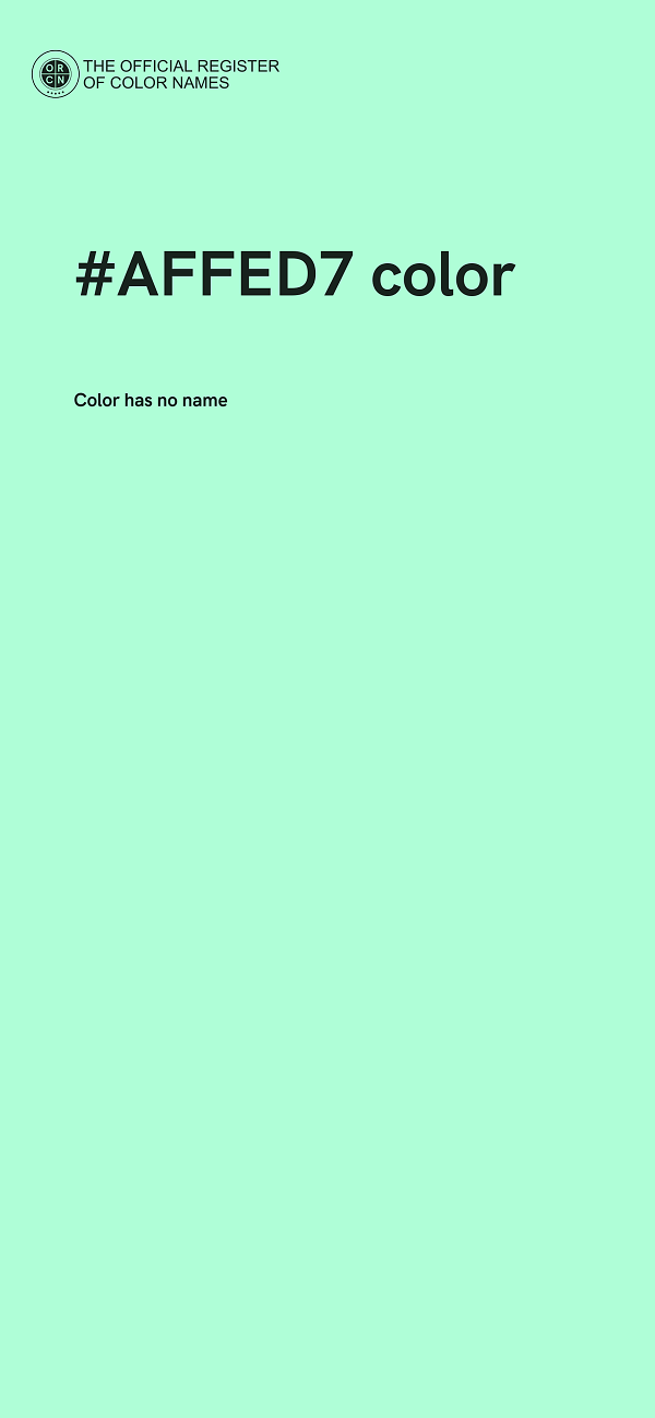 #AFFED7 color image