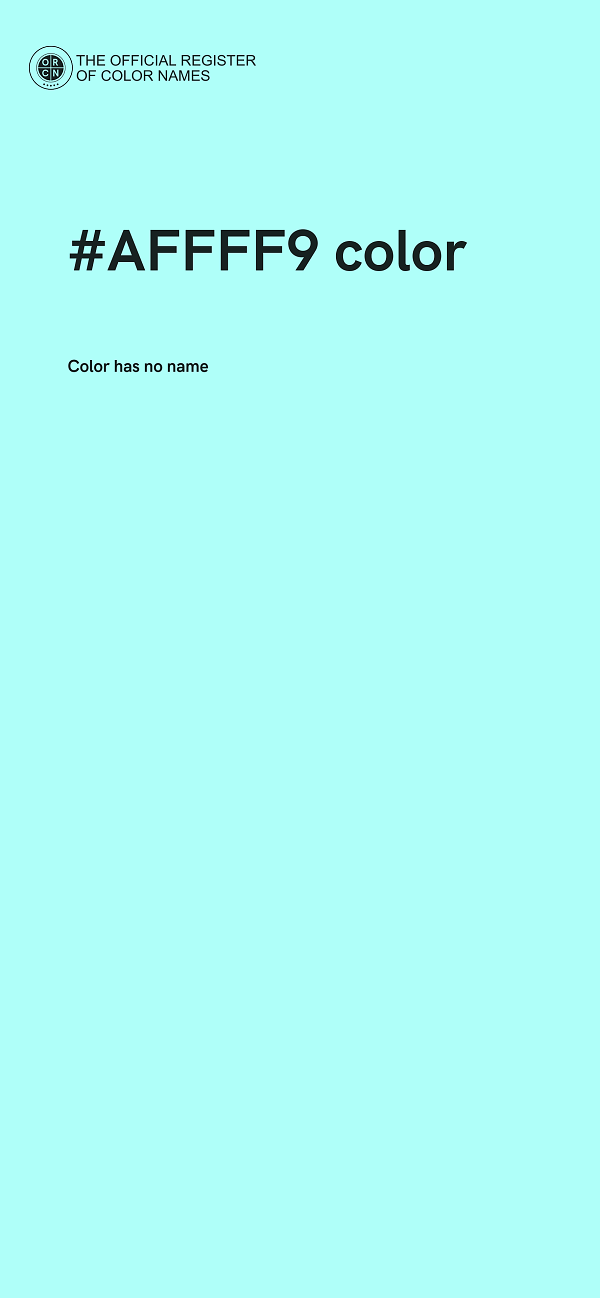 #AFFFF9 color image