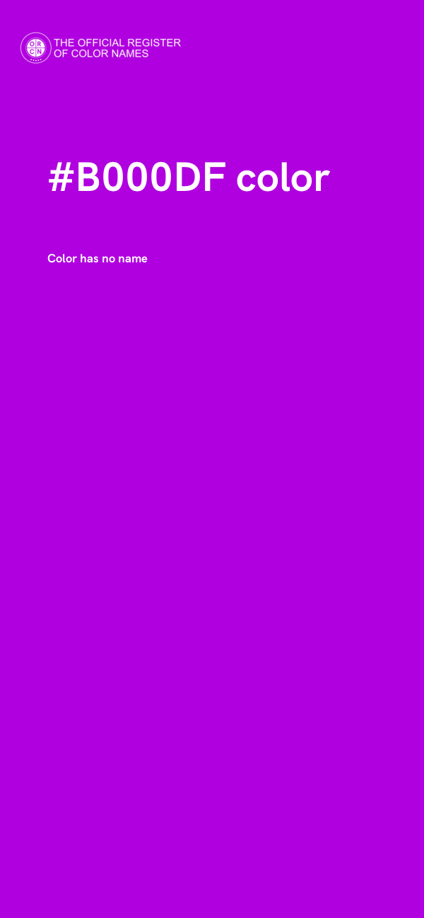 #B000DF color image