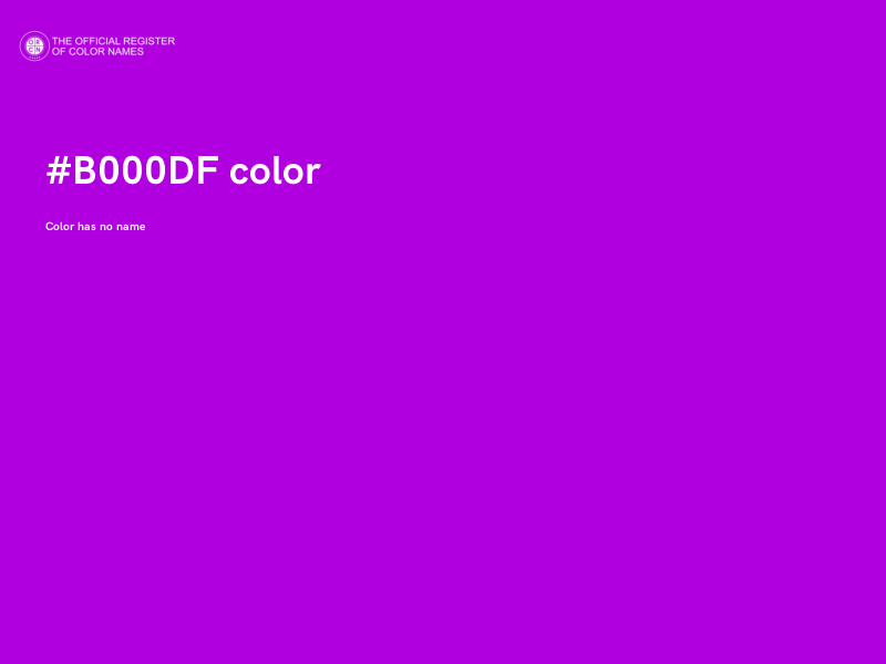 #B000DF color image