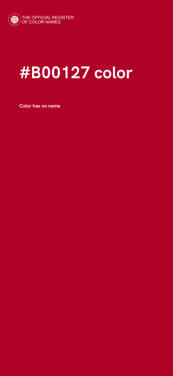 #B00127 color image