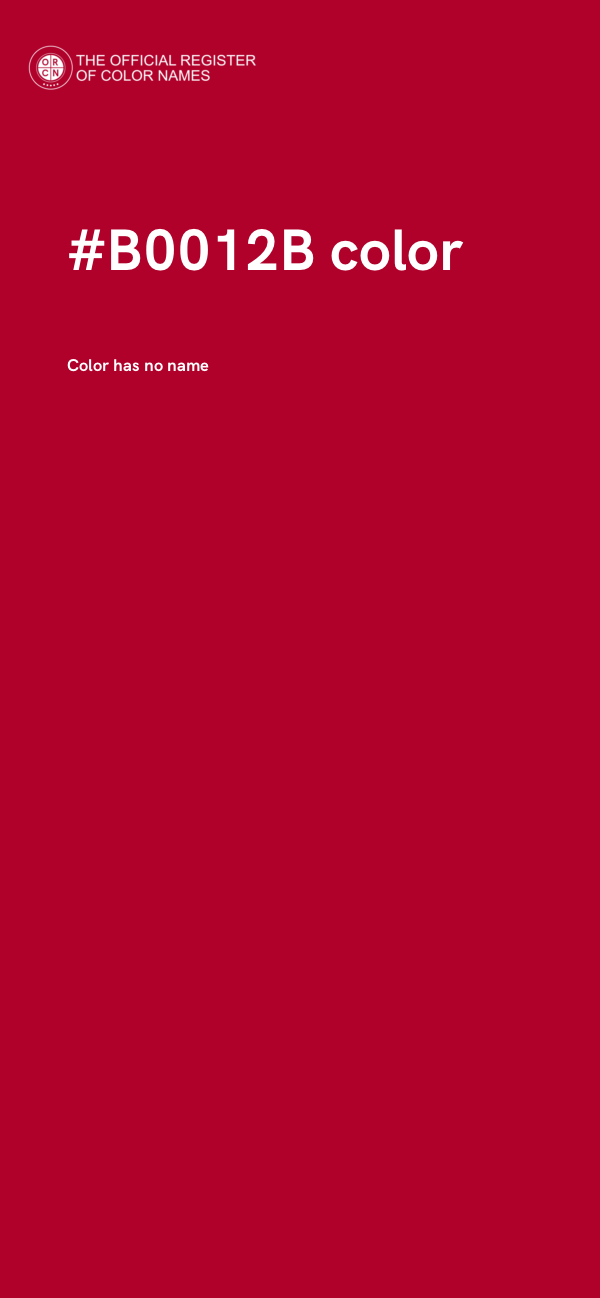 #B0012B color image