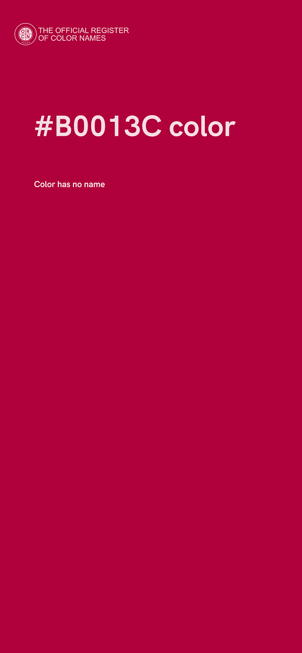 #B0013C color image