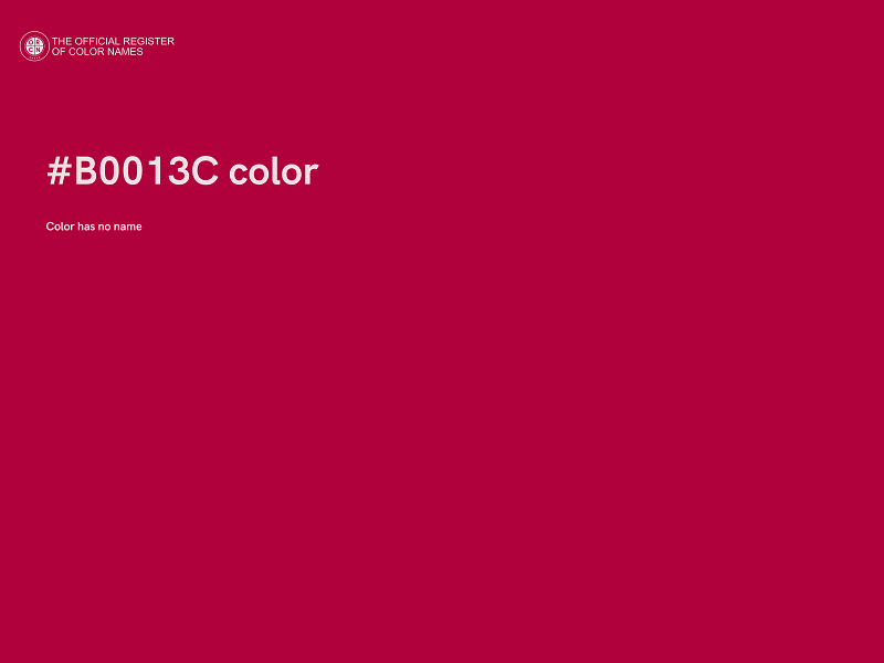 #B0013C color image