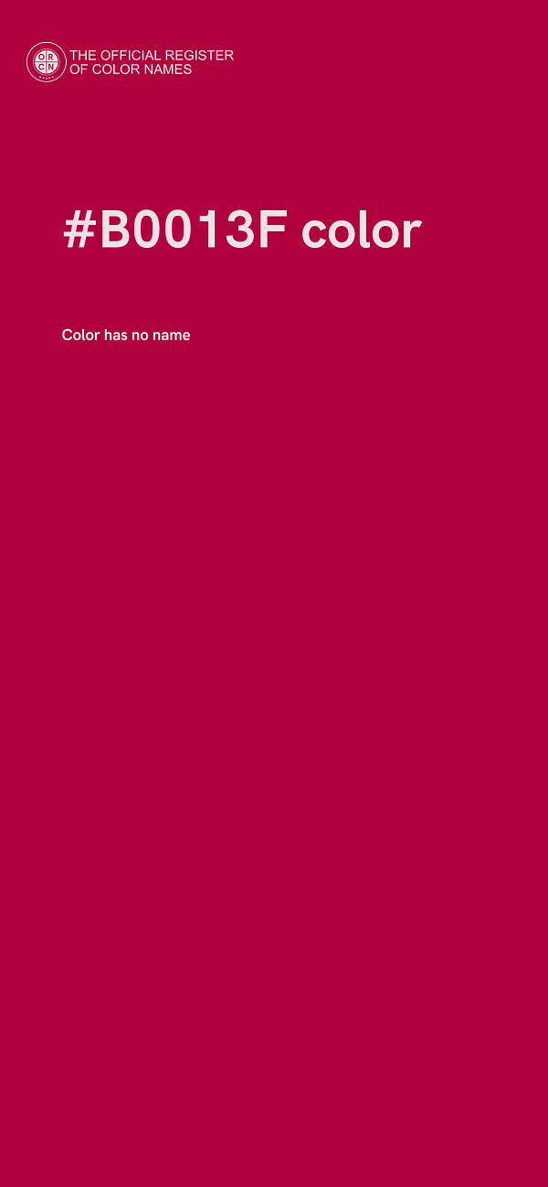#B0013F color image