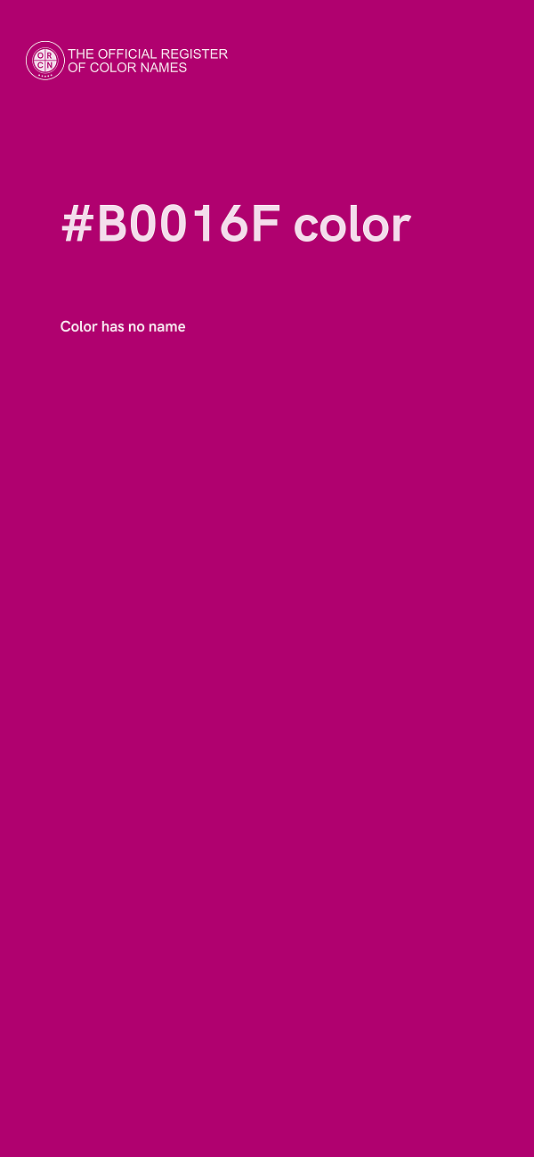 #B0016F color image