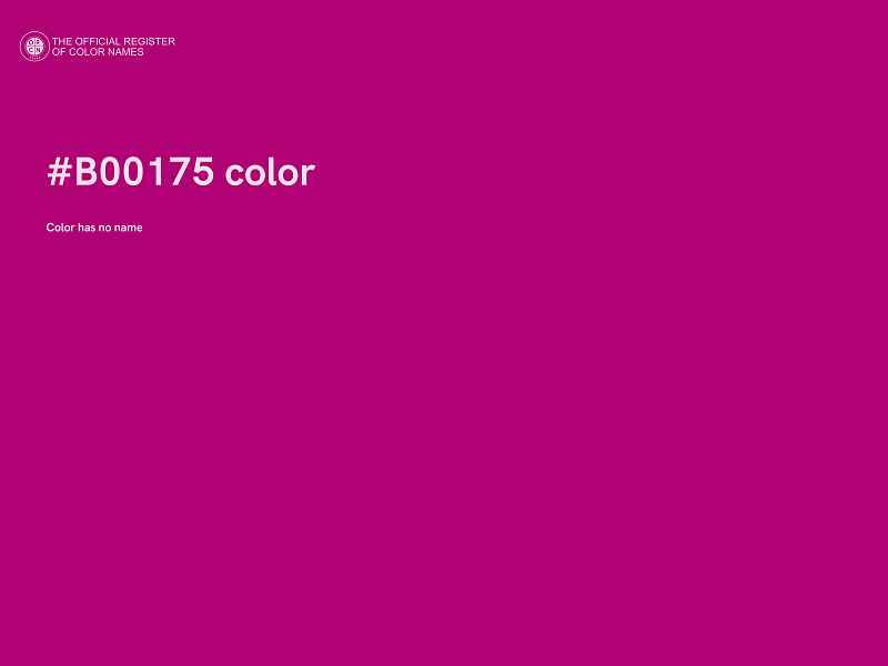 #B00175 color image