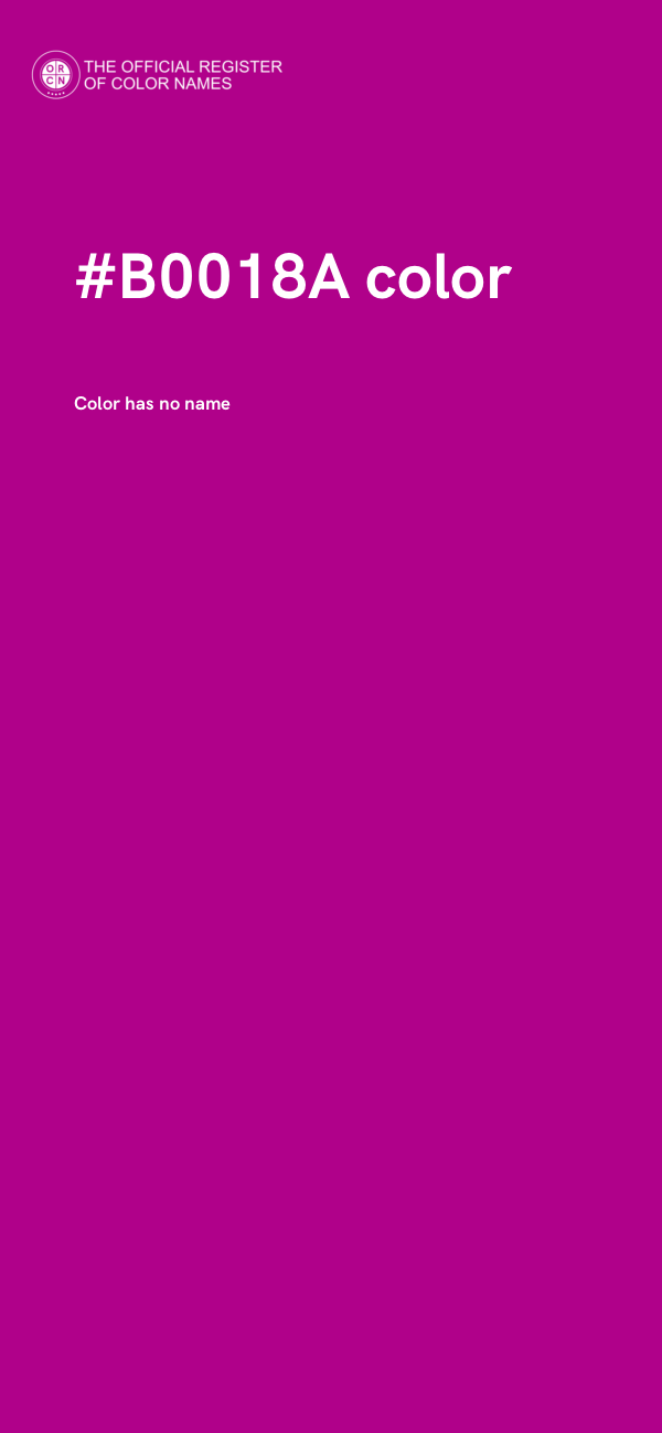 #B0018A color image