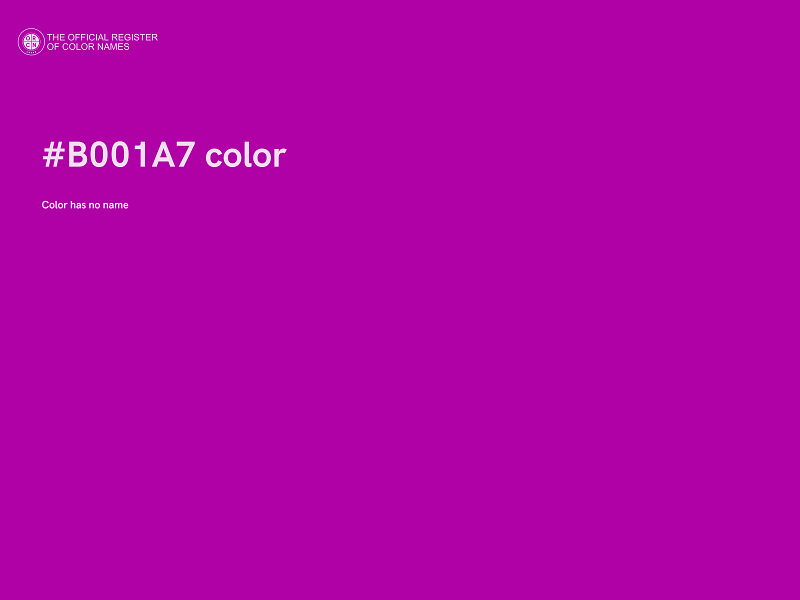 #B001A7 color image