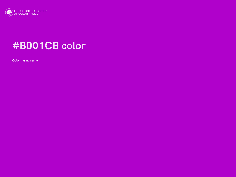 #B001CB color image