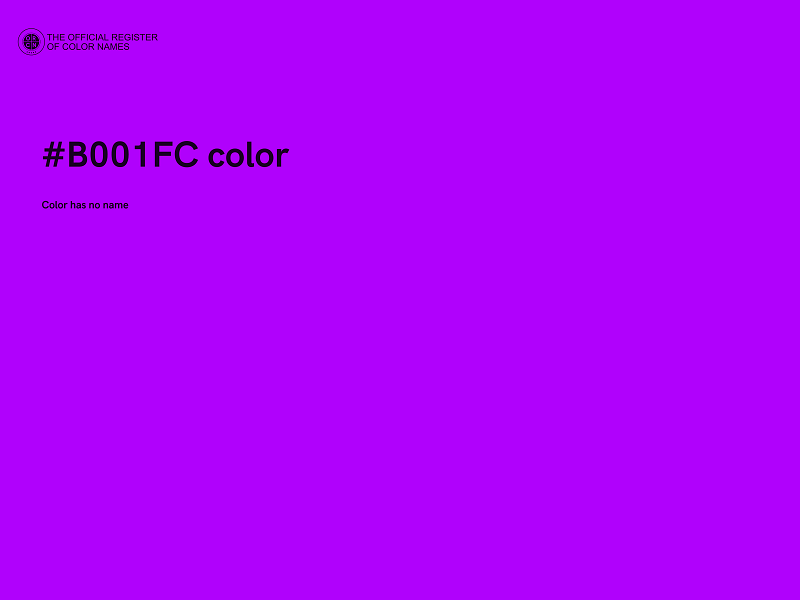 #B001FC color image