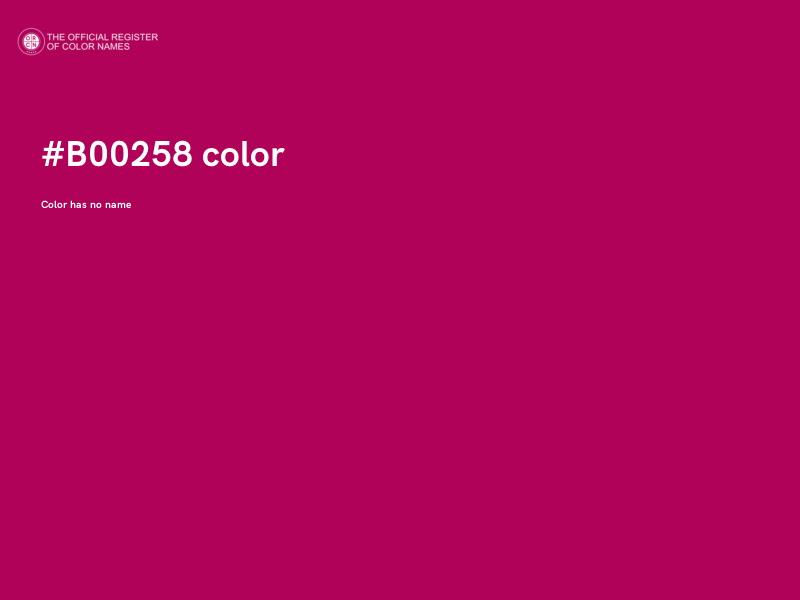 #B00258 color image