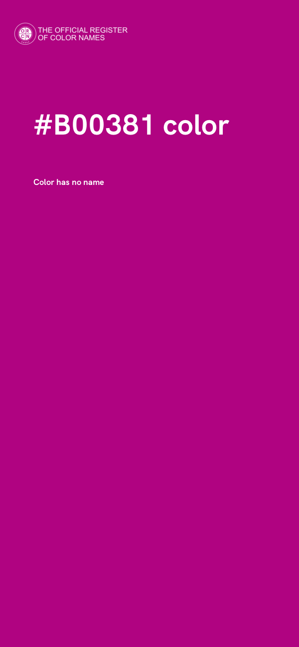 #B00381 color image