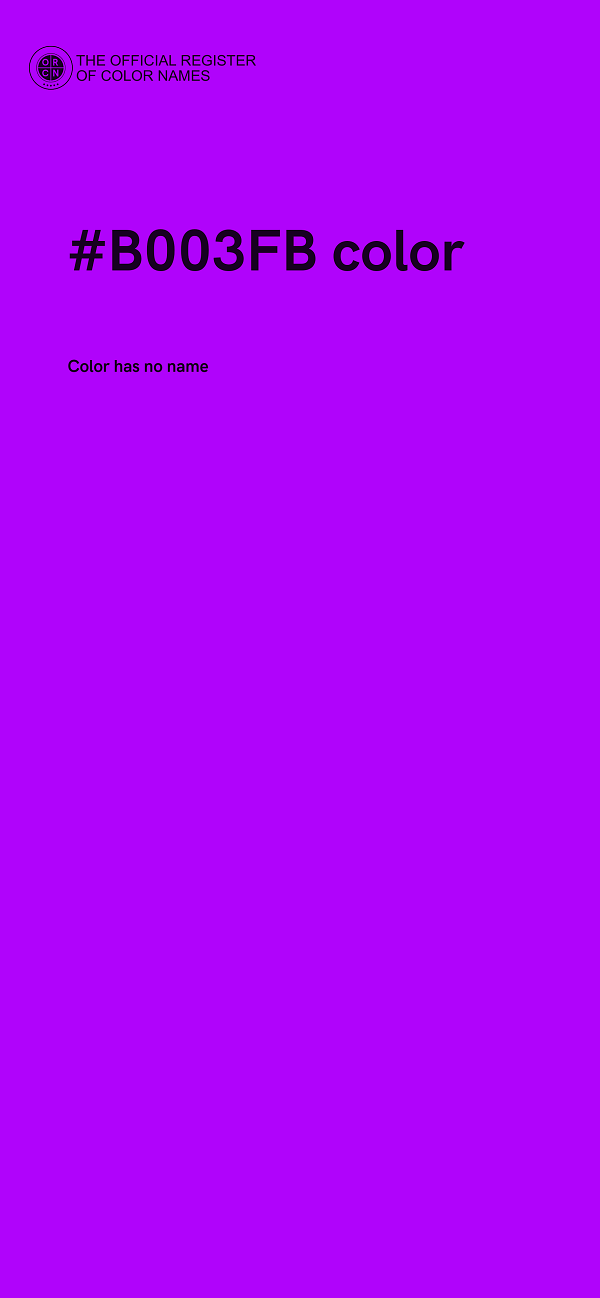 #B003FB color image