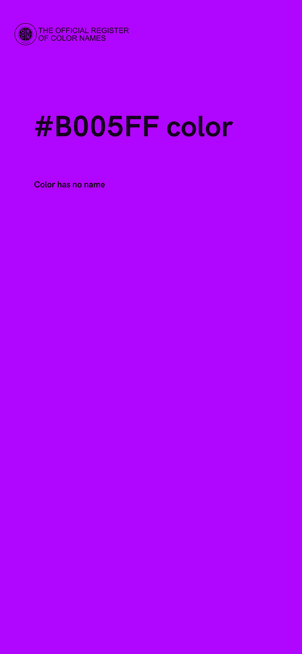 #B005FF color image