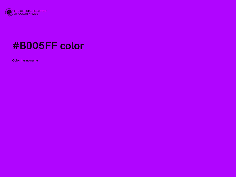 #B005FF color image