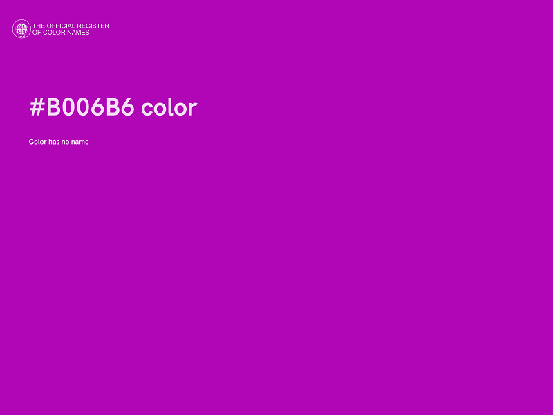 #B006B6 color image