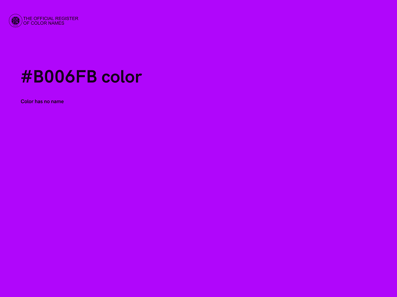 #B006FB color image