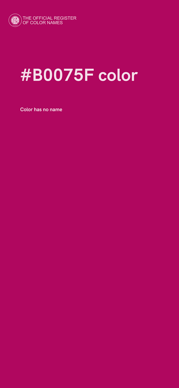 #B0075F color image
