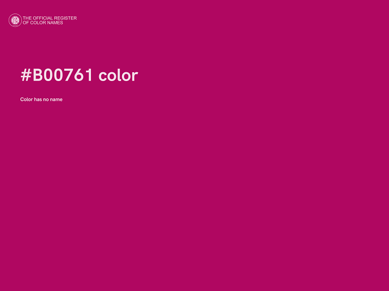 #B00761 color image