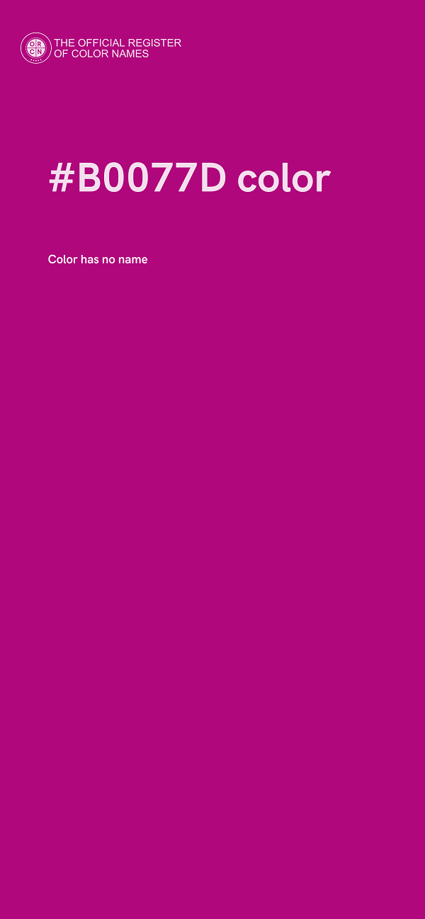 #B0077D color image