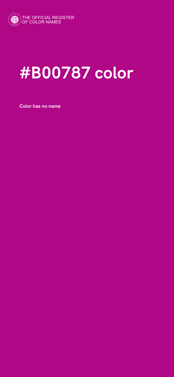 #B00787 color image