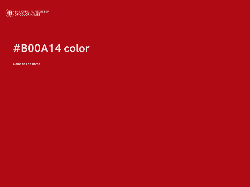 #B00A14 color image