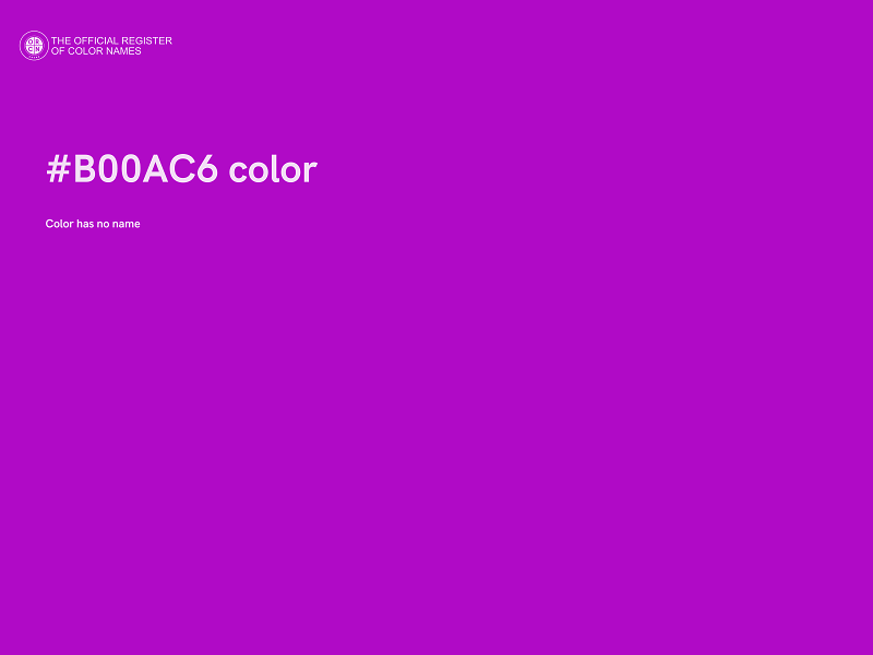 #B00AC6 color image