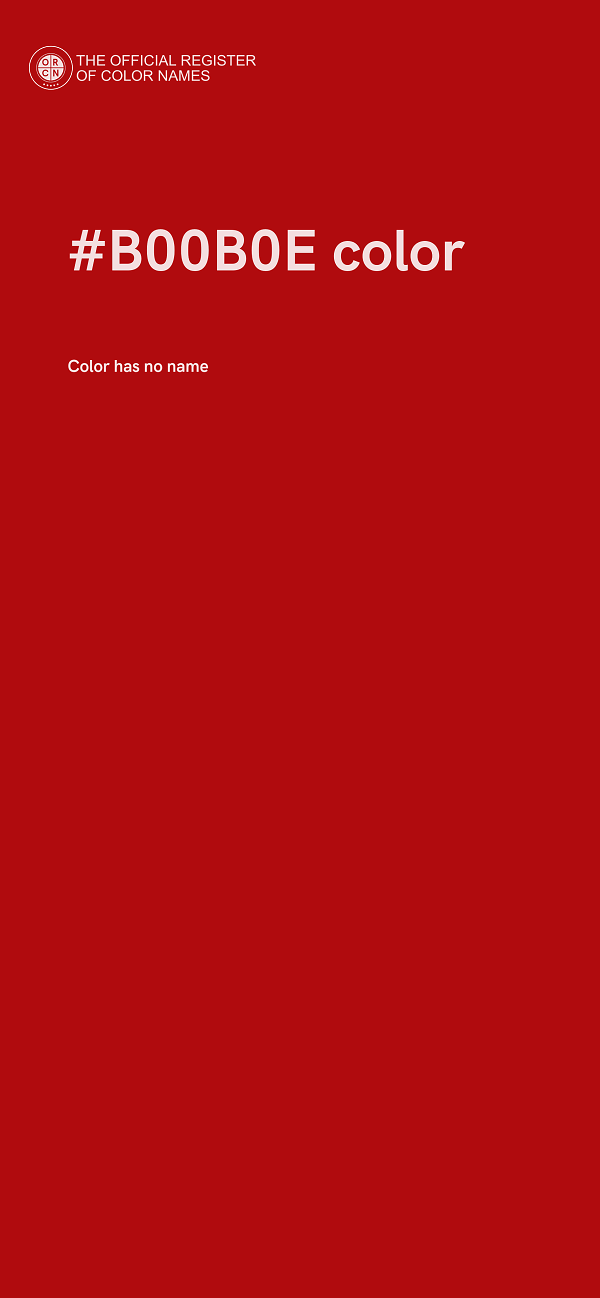 #B00B0E color image