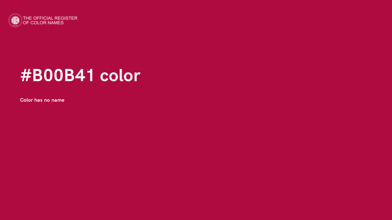 #B00B41 color image