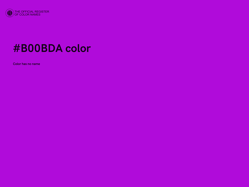 #B00BDA color image