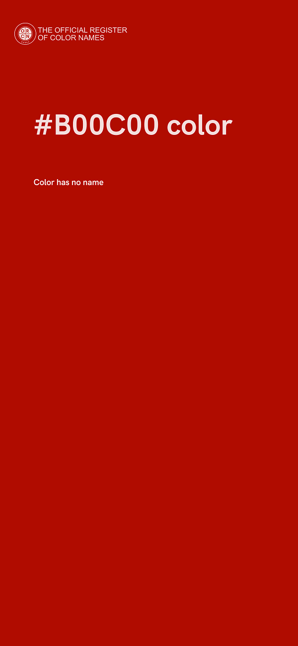 #B00C00 color image
