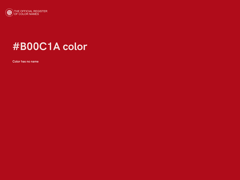 #B00C1A color image