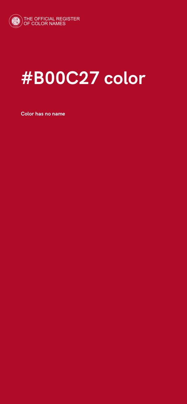 #B00C27 color image