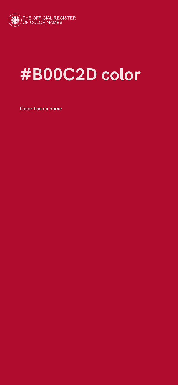 #B00C2D color image