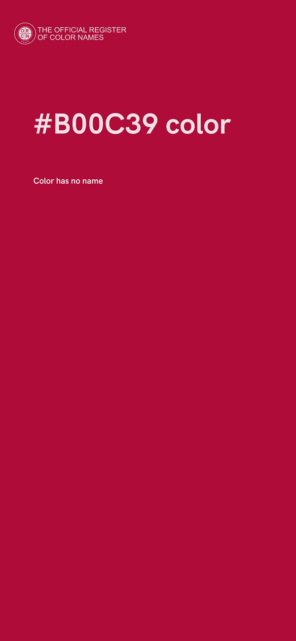 #B00C39 color image
