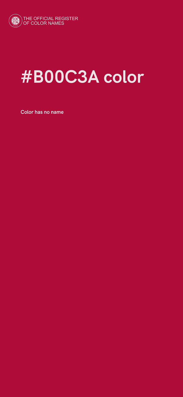 #B00C3A color image