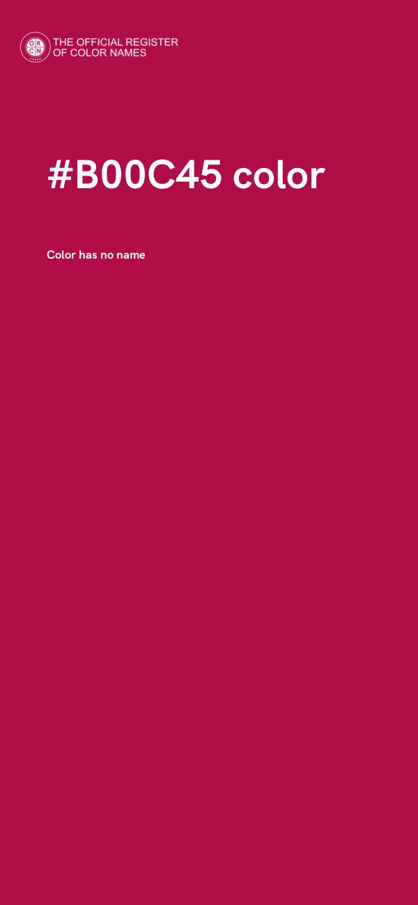 #B00C45 color image