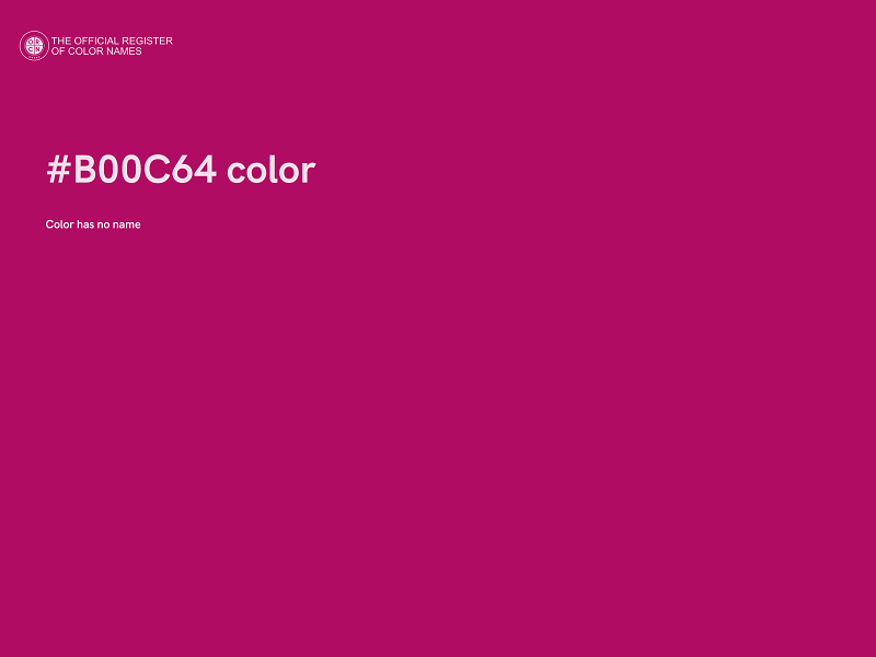 #B00C64 color image