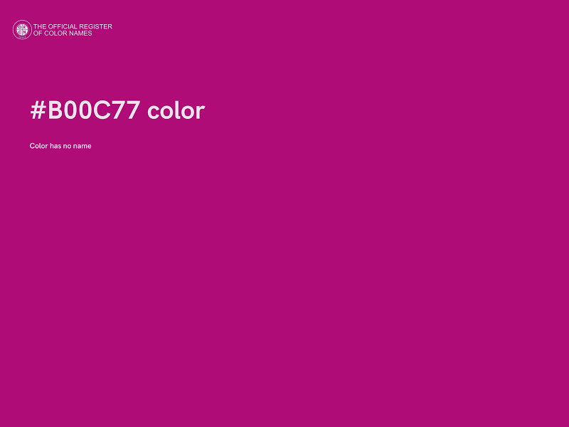 #B00C77 color image