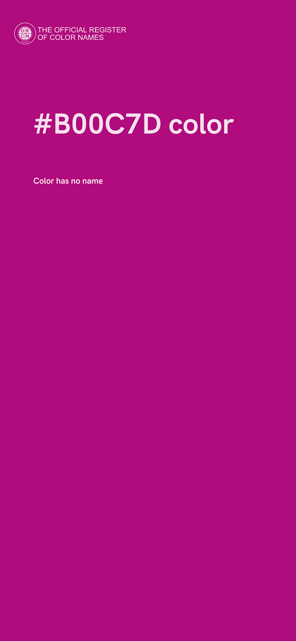 #B00C7D color image