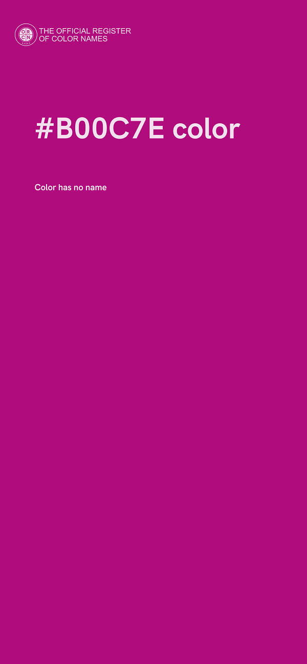#B00C7E color image