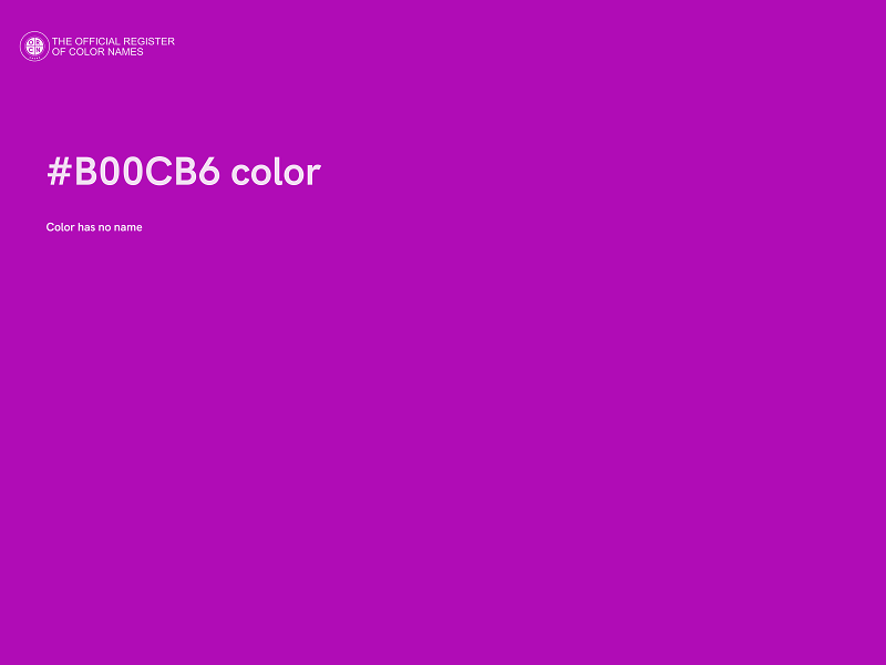 #B00CB6 color image