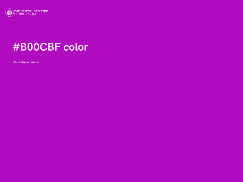 #B00CBF color image