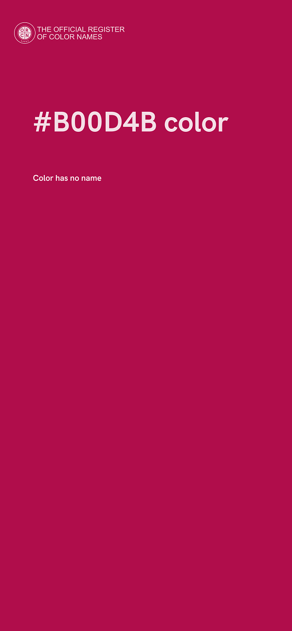 #B00D4B color image