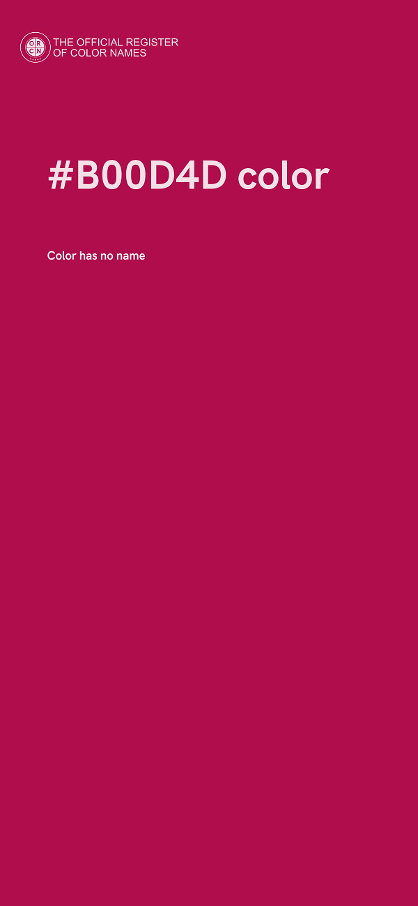 #B00D4D color image