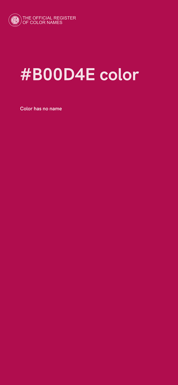 #B00D4E color image