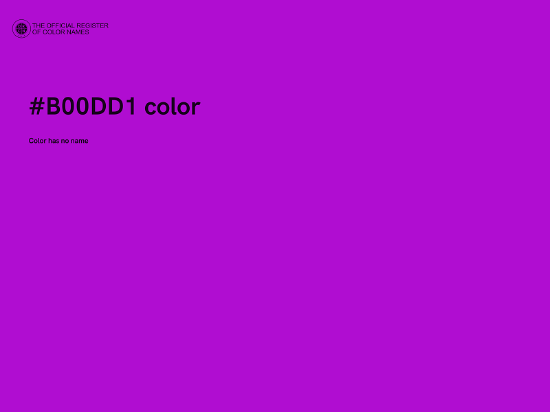 #B00DD1 color image