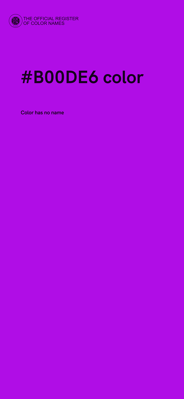 #B00DE6 color image