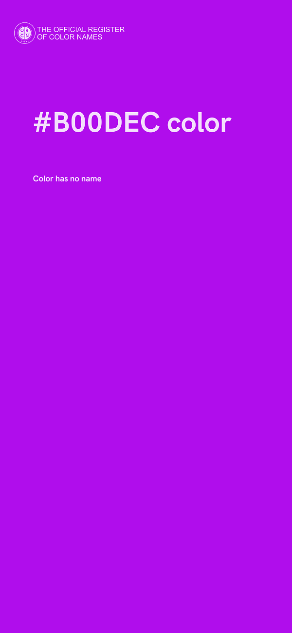 #B00DEC color image